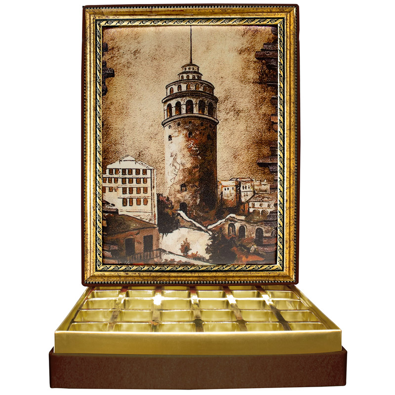 Eskitme Galata Kulesi Çikolata Kutusu