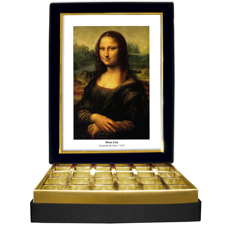 Mona Lisa Modern Çerçeveli Çikolata Kutusu