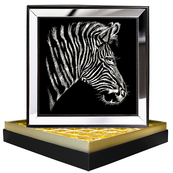 Zebra Ayna Çerçeveli Çikolata Kutusu